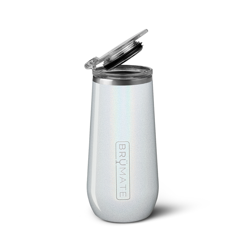 Champagne Flute | Glitter White | 12oz N3